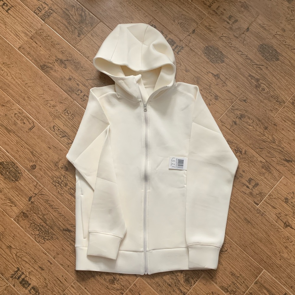 Leze the Label Venture Zip-Up Hoodie - Chalk